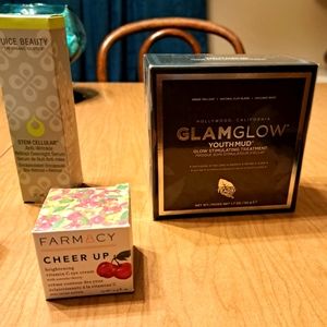 Skincare Bundle Anti-Aging 6pc Full Size! Farmacy GlamGlow Youth Mud New Sealed